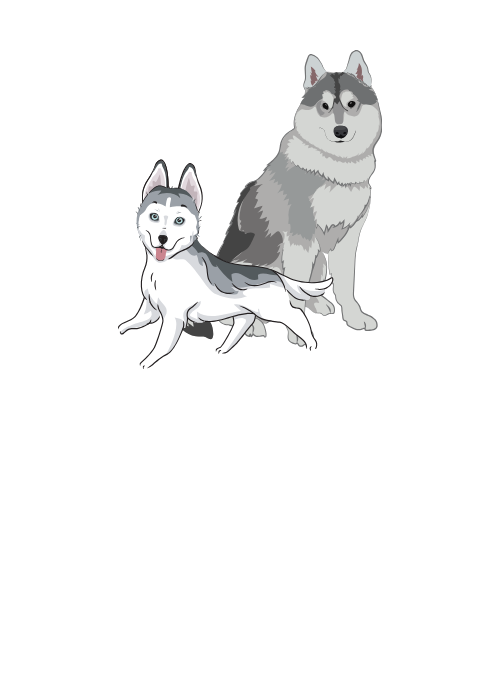 27. El cachorro y su mamá.