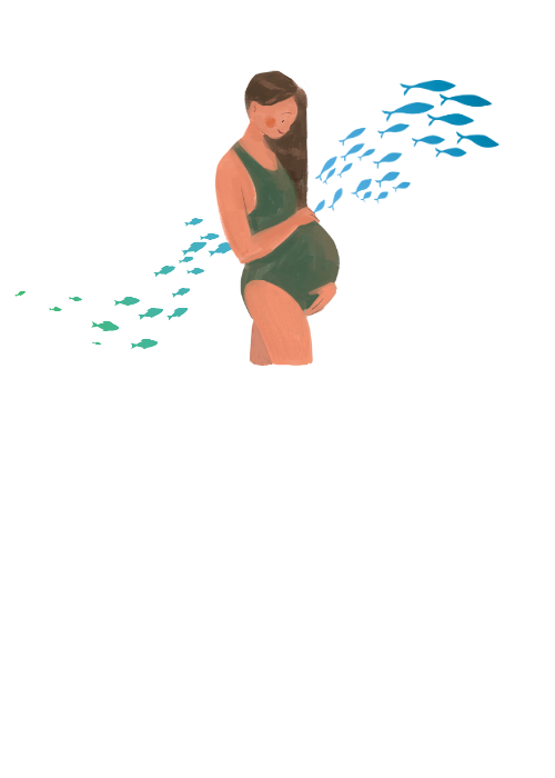 30. Una chica embarazada por un pez.